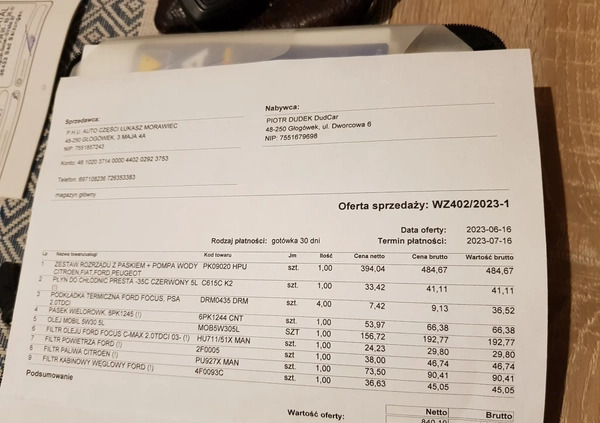 Ford Kuga cena 50400 przebieg: 194000, rok produkcji 2012 z Głogówek małe 172